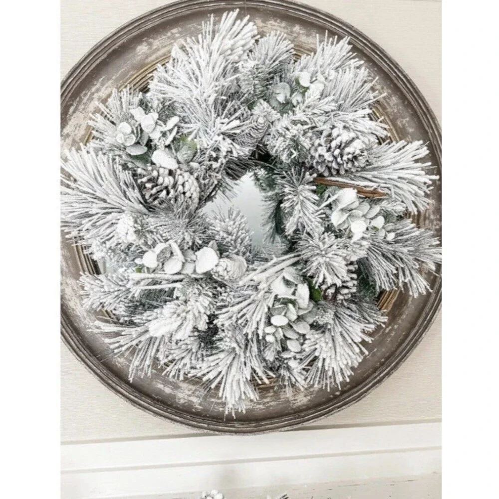 Simply Stunning Flocked Wreath by Janine Graff